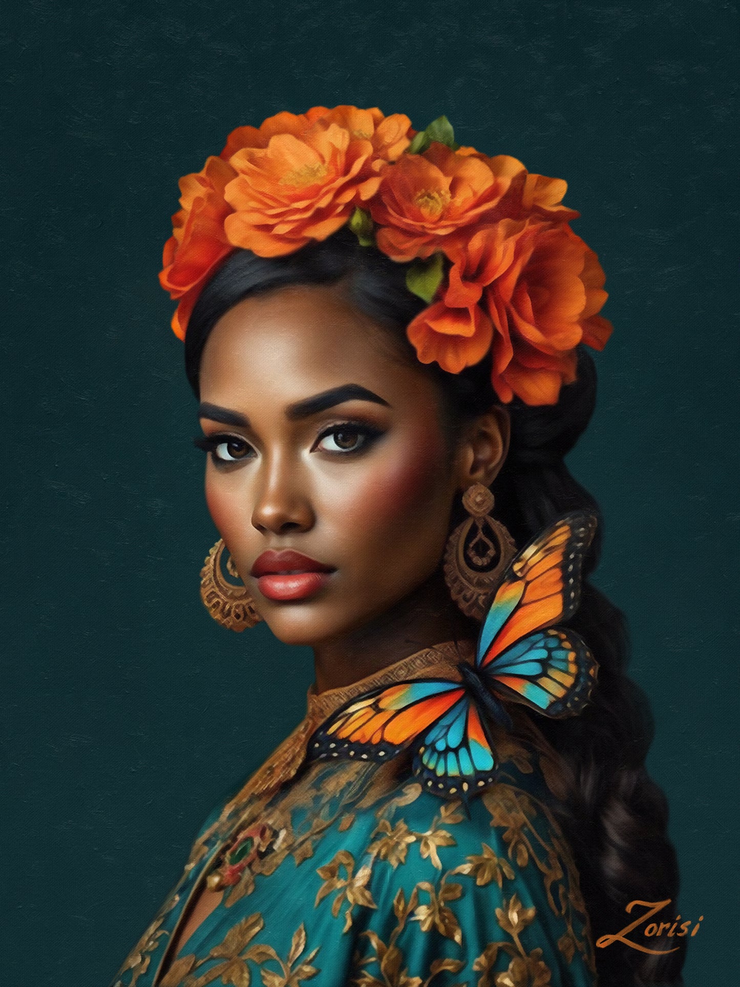 Image of "Wings of Dawn” a hand-painted oil painting on canvas by Zorisi, reproduced as a limited edition fine art print.