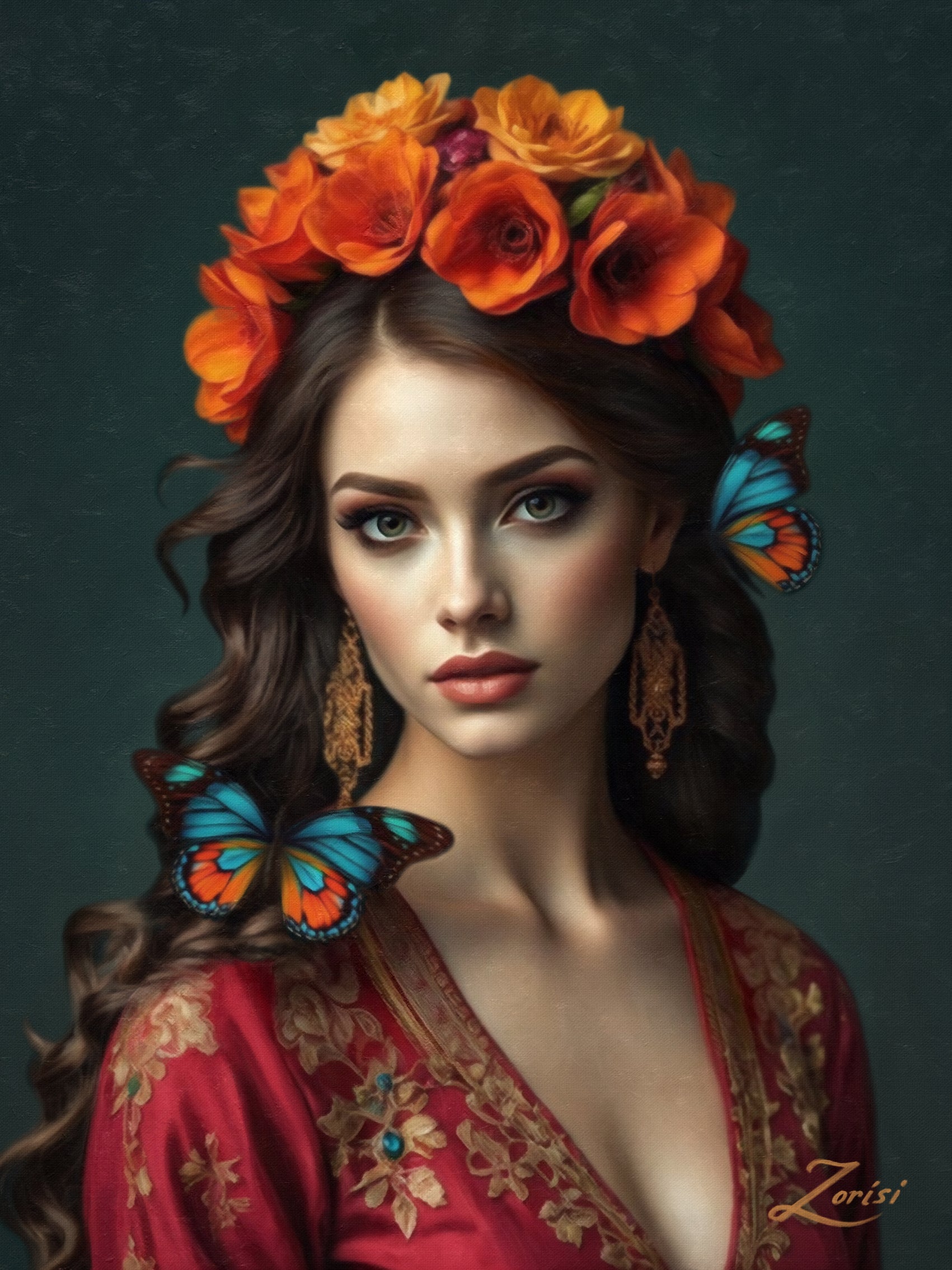 “Becoming” — hand-painted oil painting on canvas by Zorisi.