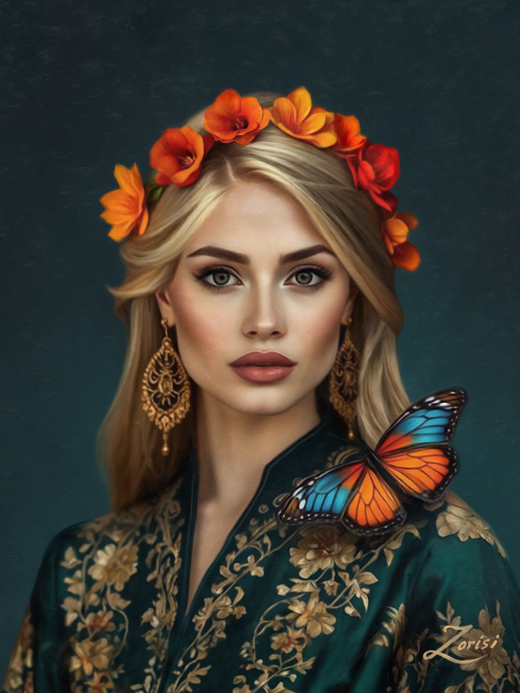 Image of ”Radiance of Serenity” a hand-painted oil painting on canvas by Zorisi, reproduced as a limited edition fine art print.