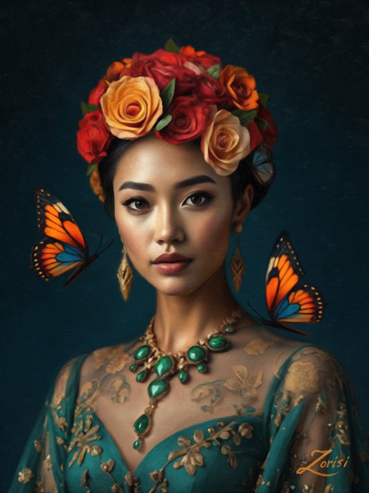 Image of "Song of Petals” a hand-painted oil painting on canvas by Zorisi, reproduced as a limited edition fine art print.